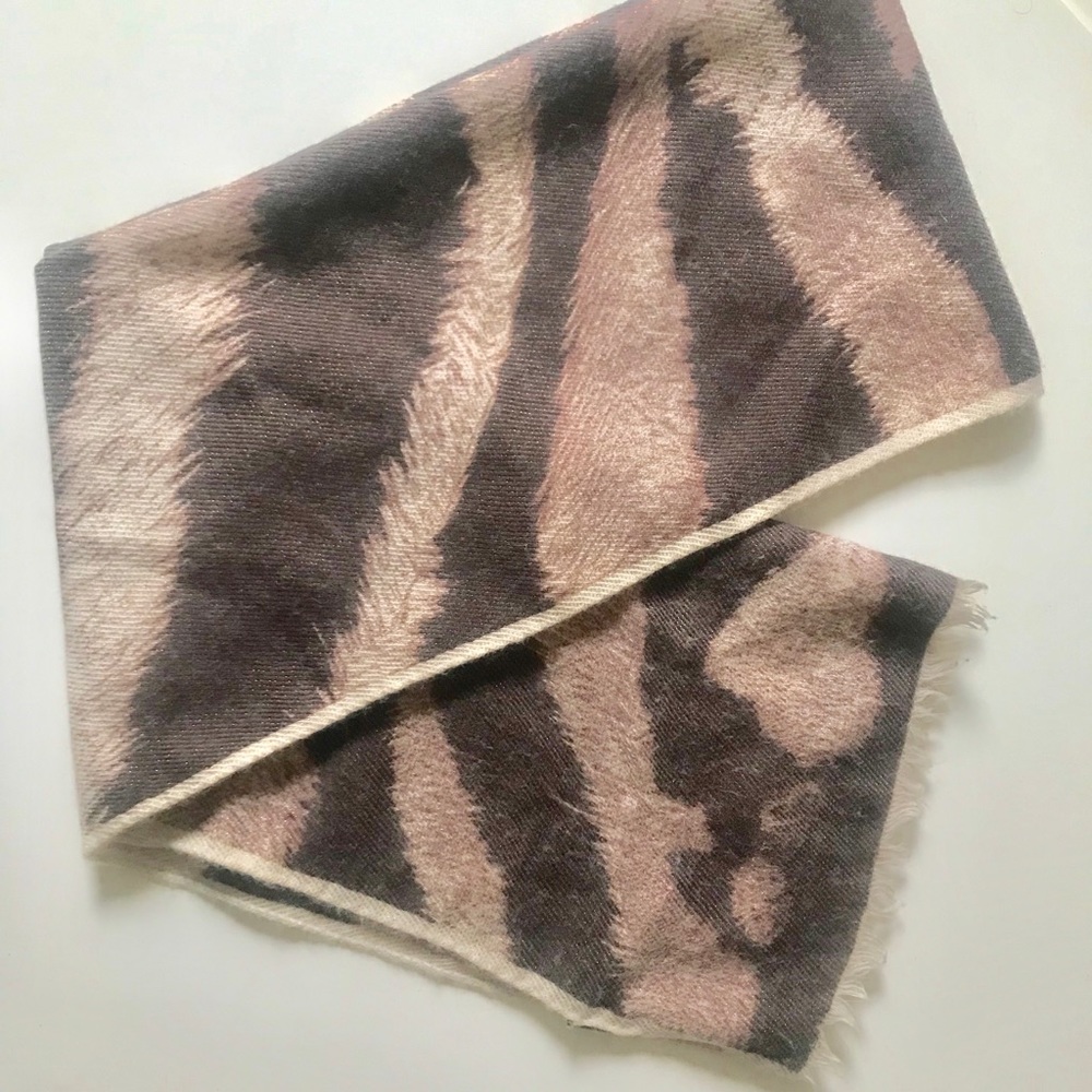 Roberto Cavalli | Lilac Printed Wool/Silk Scarf